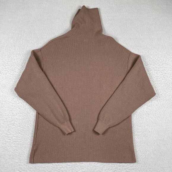 Free People Sweater Womens XS Taupe Turtle Neck Pullover Knit Top Casual Work - Picture 2 of 12
